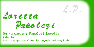 loretta papolczi business card
